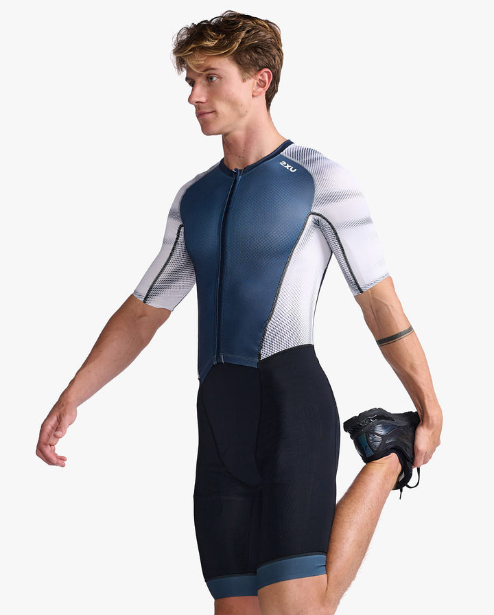 Pánská kompresní triatlonová kombinéza v limitované barvě 2XU Light Speed Sleeved