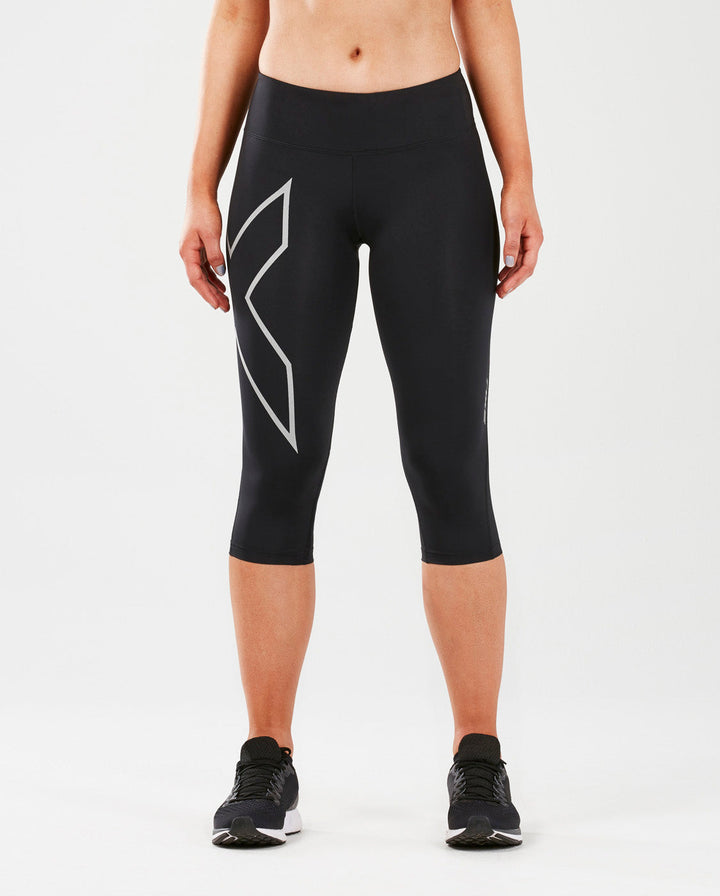 Dámské BĚŽECKÉ 3/4 LEGÍNY 2XU RUN Mid-Rise