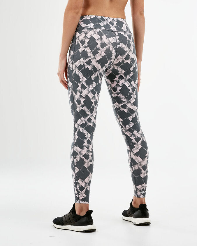 Dámské kompresní legíny 2XU PRINT FITNESS MID-RISE